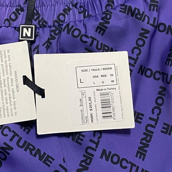 NOCTURNE Pants NEW with TAGS Designer Purple Size EU 40 US Large - Picture 8 of 14